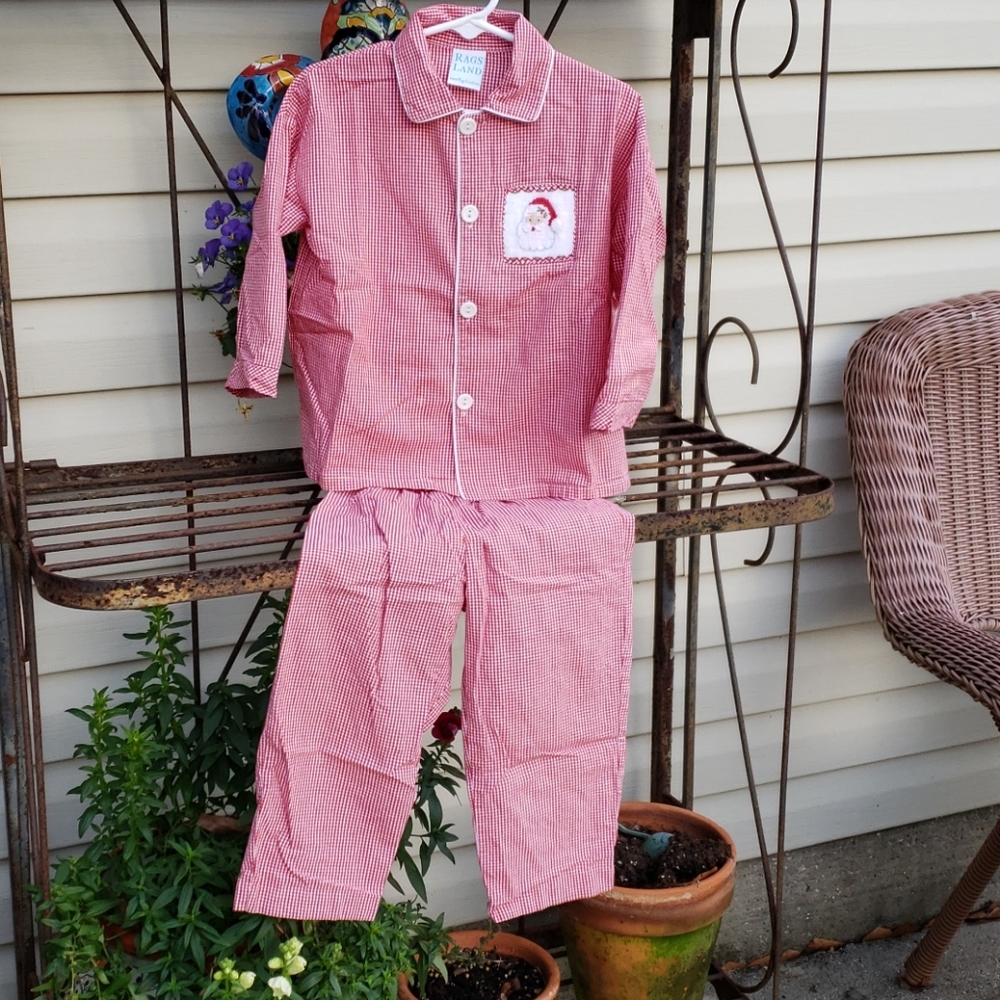 Rags Land 4t boys Santa pajamas
